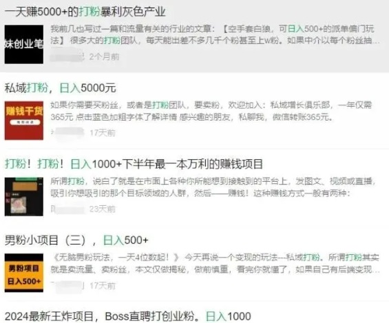 什么是打粉？打粉引流怎么做？揭秘打粉行业(图1)