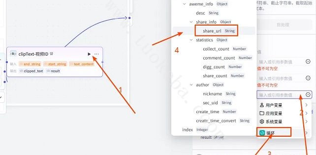 扣子(Coze)工作流教程：输入关键词Coze 自动抓抖音热门视频数据(操作图16)