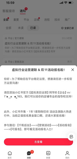 小红书虚拟资料类目