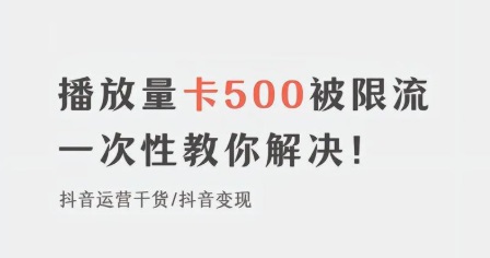 抖音播放量提升