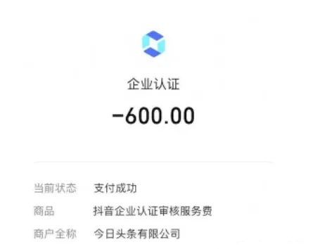 支付认证费用