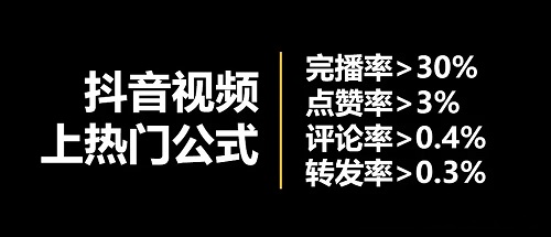 抖音视频上热门公式