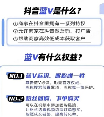 抖音蓝V是什么?抖音蓝V权益