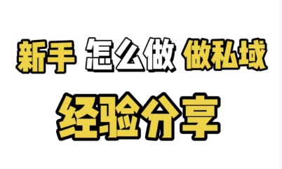 新手做私域如何从迷茫走向专业