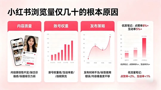 小红书浏览量只有几十的根本原因！